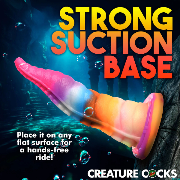 Creature Cocks Luminoctopus Glow in the Dark Tentacle Silicone Dildo 7 Inch
