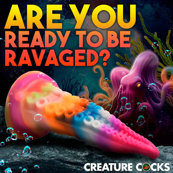 Creature Cocks Luminoctopus Glow in the Dark Tentacle Silicone Dildo 7 Inch