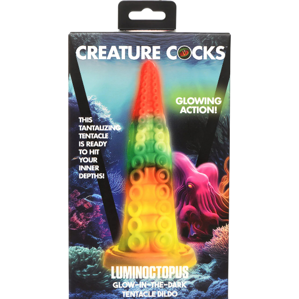 Creature Cocks Luminoctopus Glow in the Dark Tentacle Silicone Dildo 7 Inch