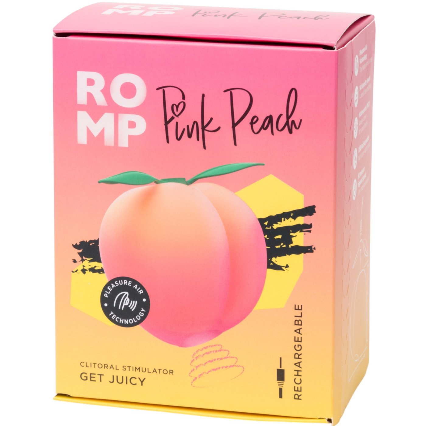 ROMP Pink Peach Rechargeable Pleasure Air Clitoral Stimulator