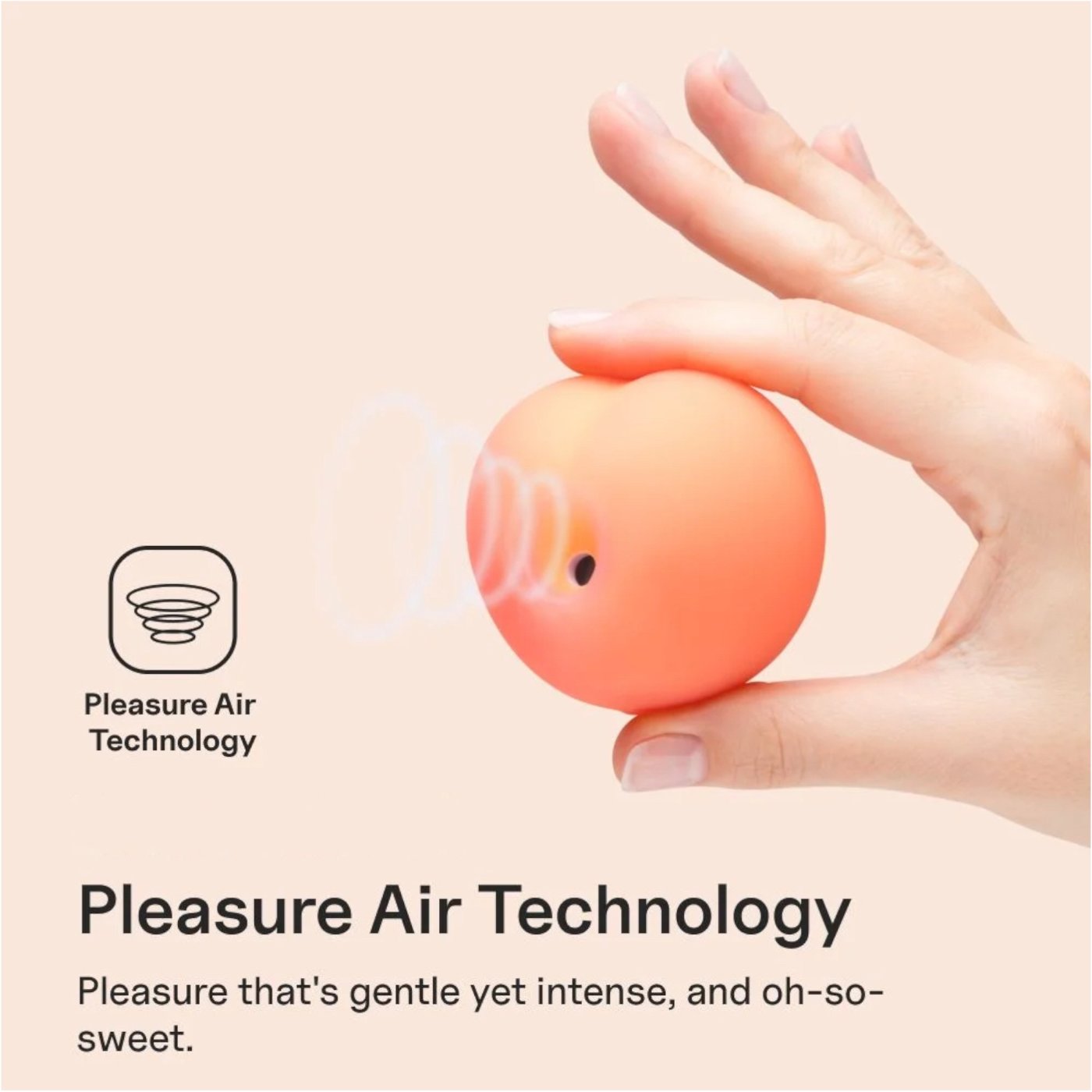 ROMP Pink Peach Rechargeable Pleasure Air Clitoral Stimulator