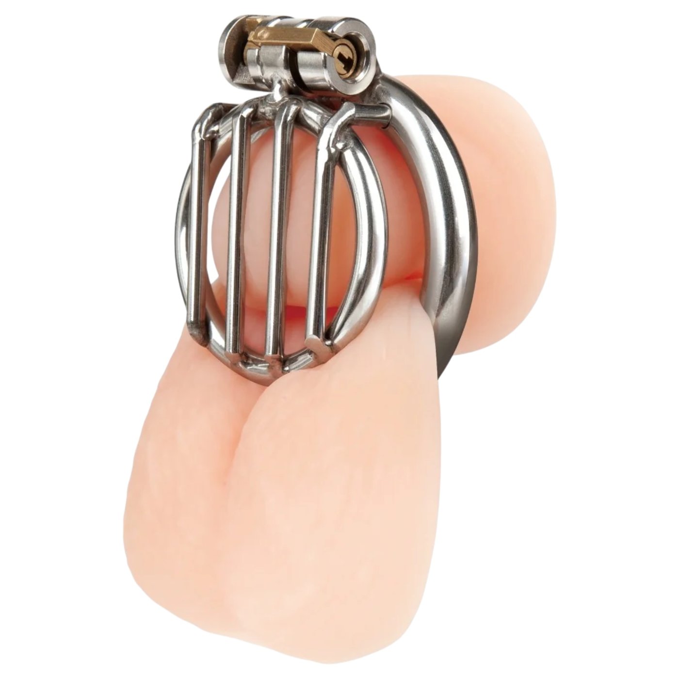 Blue Line Jail Time Inverted Micro Stainless Steel Chastity Cage