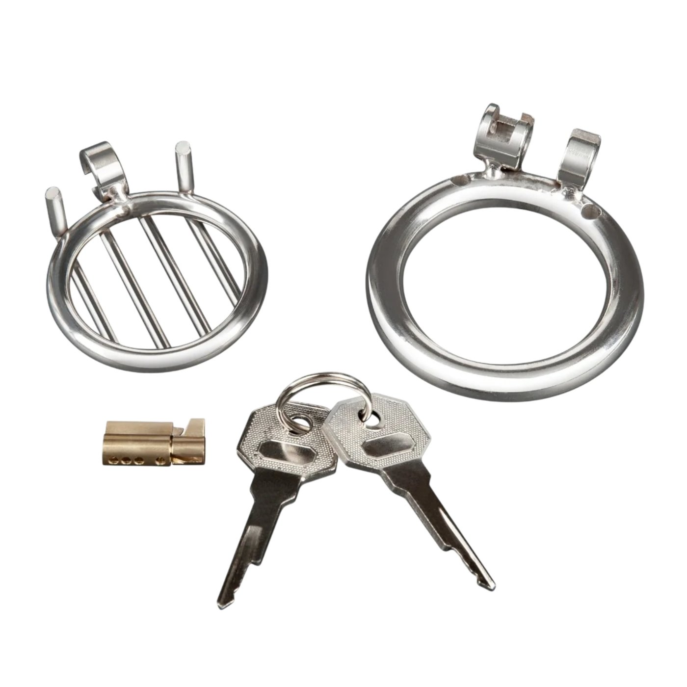 Blue Line Jail Time Inverted Micro Stainless Steel Chastity Cage