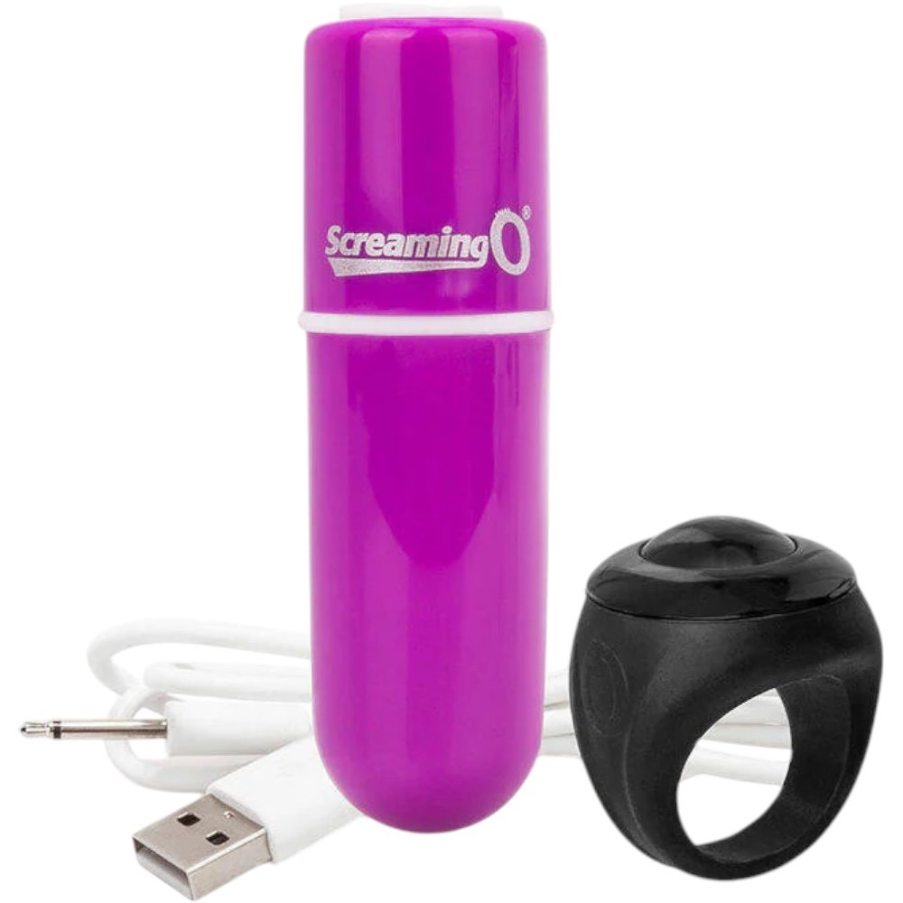 Screaming O Charged Vooom Remote Control Bullet Vibrator Purple