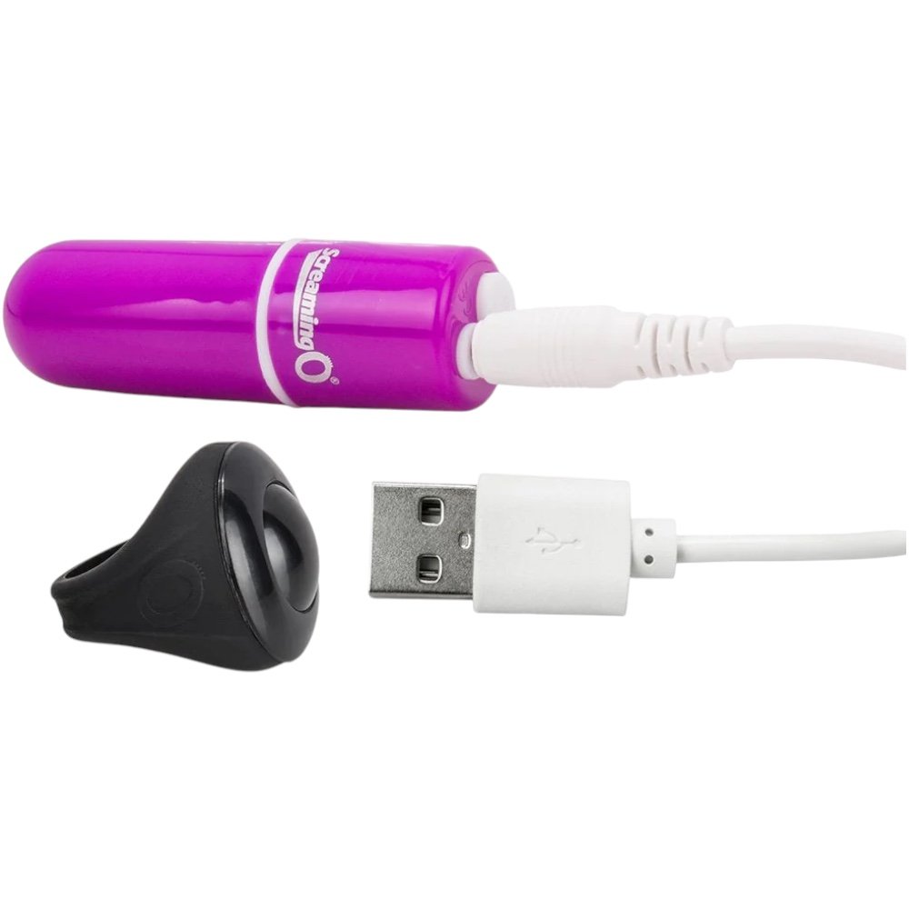 Screaming O Charged Vooom Remote Control Bullet Vibrator Purple