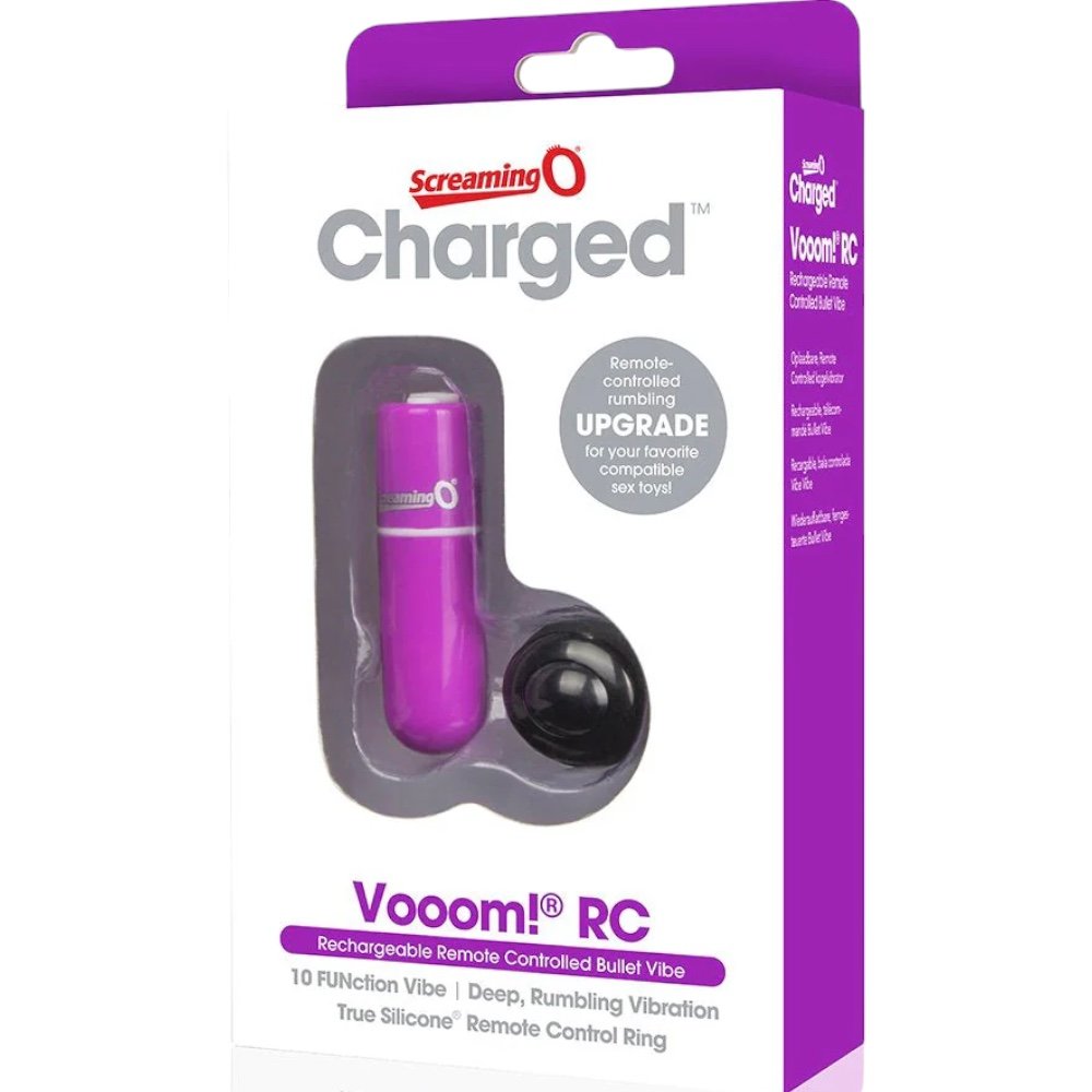 Screaming O Charged Vooom Remote Control Bullet Vibrator Purple