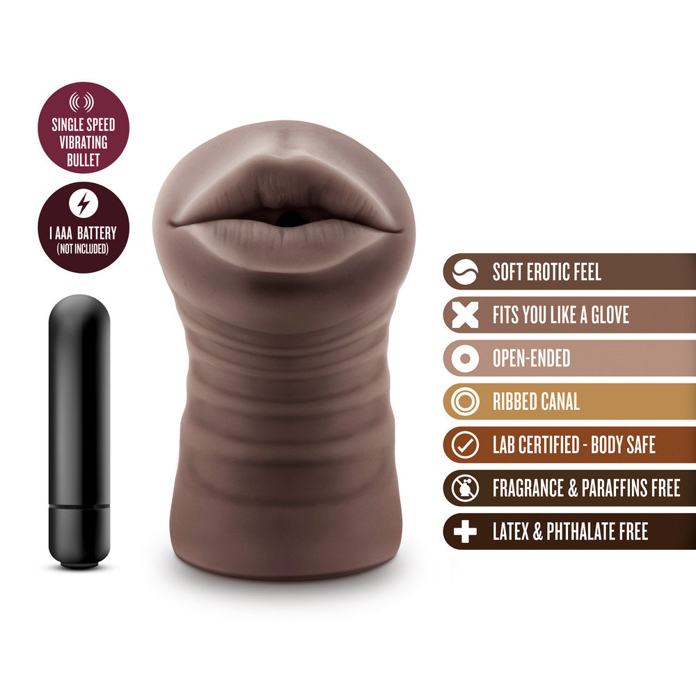 Hot Chocolate Heather Blow Job Vibrating Masturbator