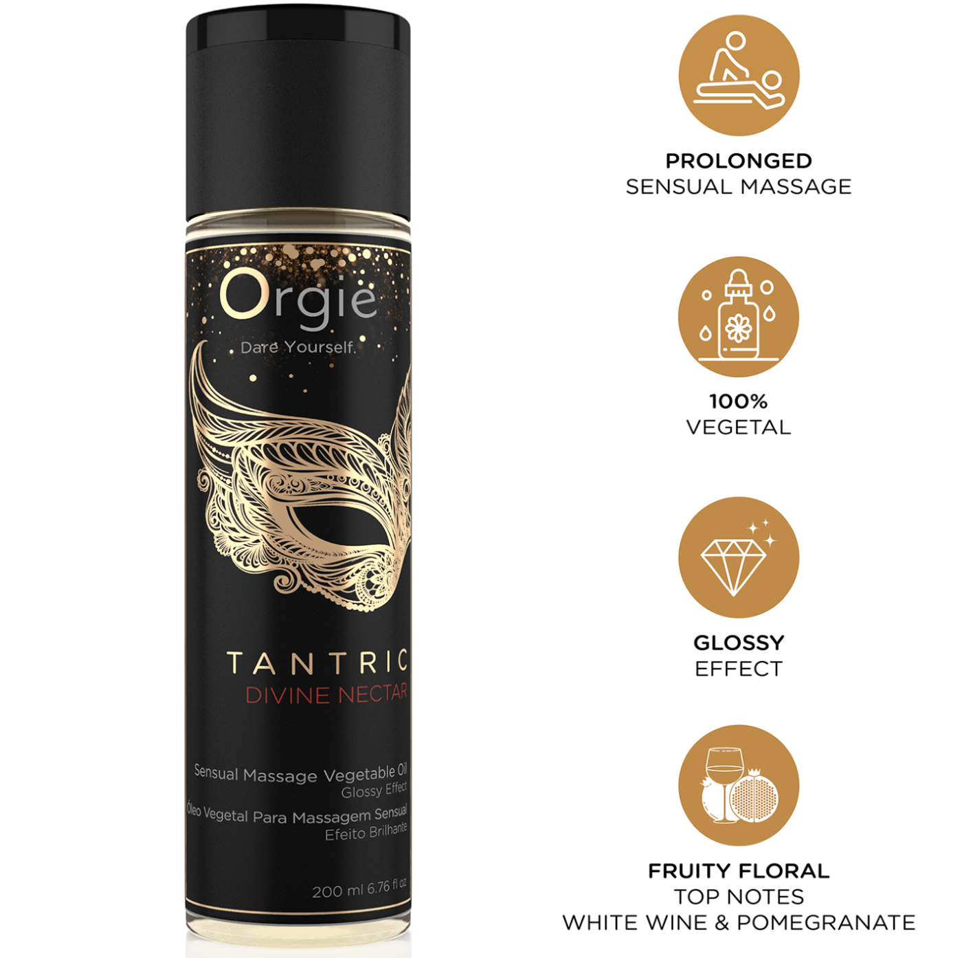Orgie Tantric Divine Nectar Sensual Massage Oil 200ml