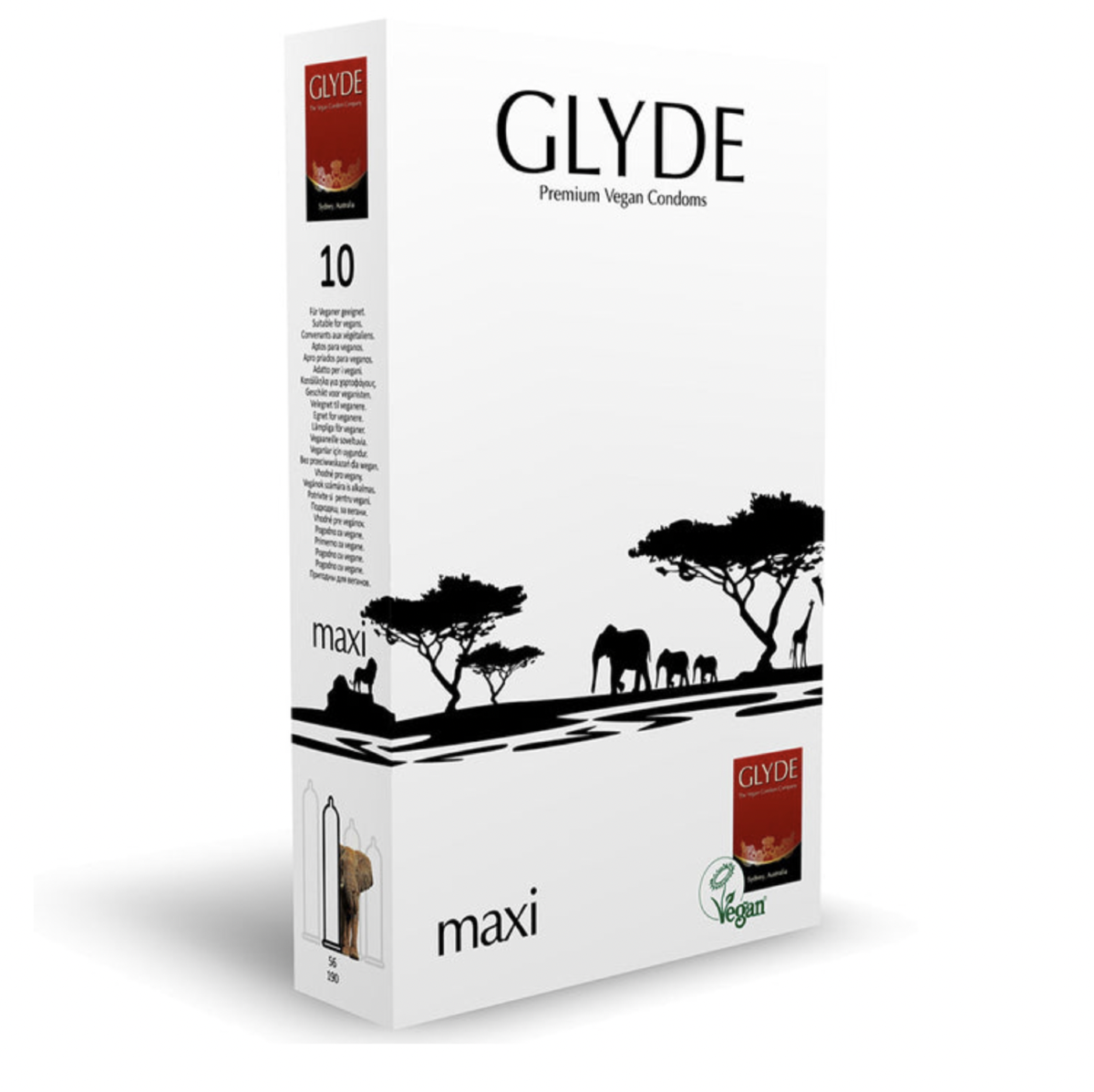 Glyde Maxi Vegan Condoms 10 Pack
