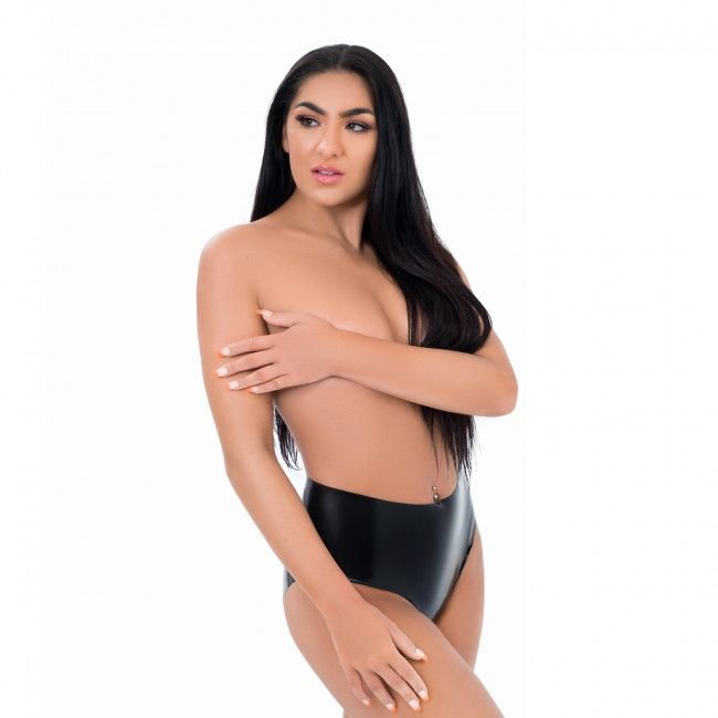 Me You Us Latex Wet Look Crotchless Panties