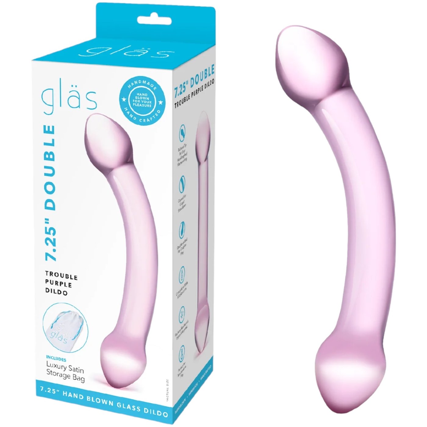 Glas Double Trouble Dual-Ended Glass Dildo 7 Inch