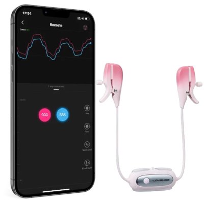 Lovense Gemini App Controlled Wearable Vibrating Nipple Clamps 