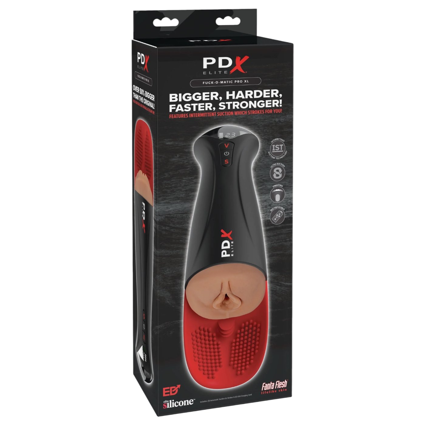 PDX Elite Fuck-O-Matic Pro XL Vibrating Masturbator Tan