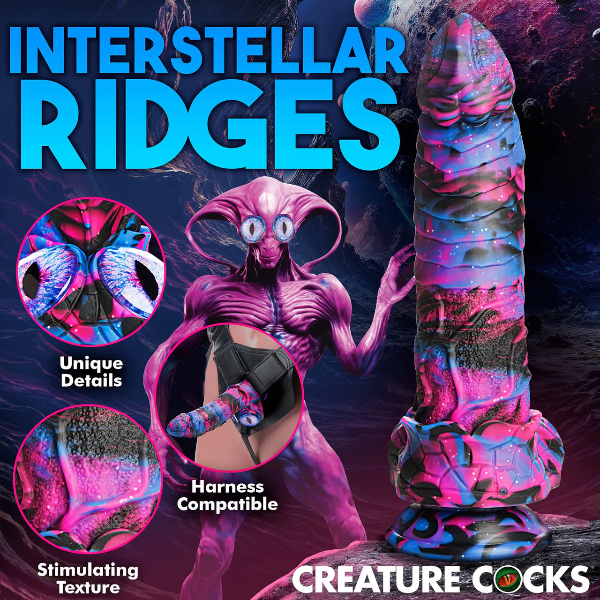 Creature Cocks Alienoid Silicone Dildo with Suction Cup 8.8 Inch 