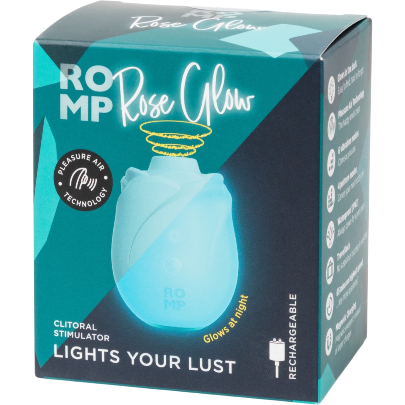 Romp Rose Glow-in-the-Dark Pleasure Air Clitoral Stimulator