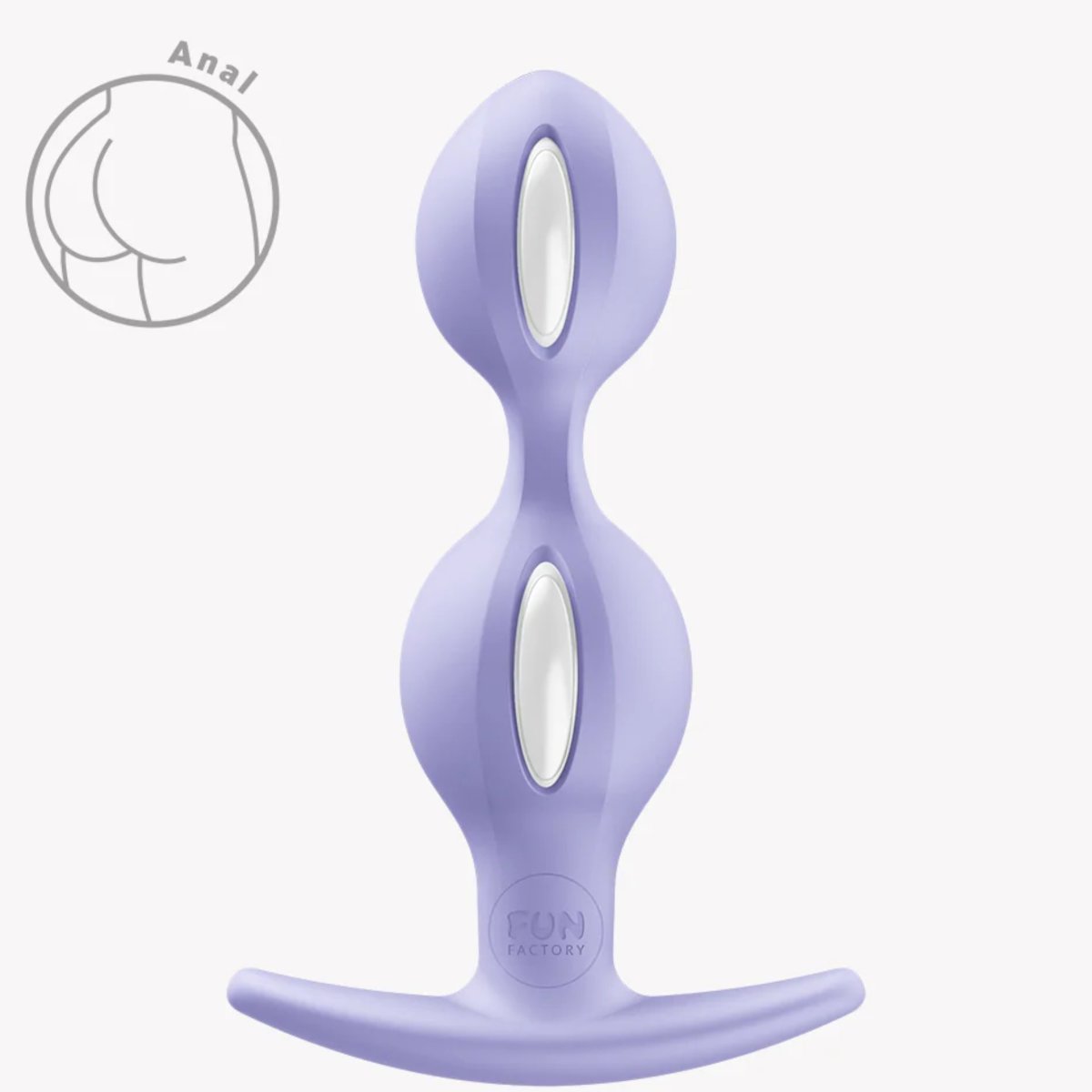 Fun Factory B Balls Duo Anal Beads 5 Inch, Purple