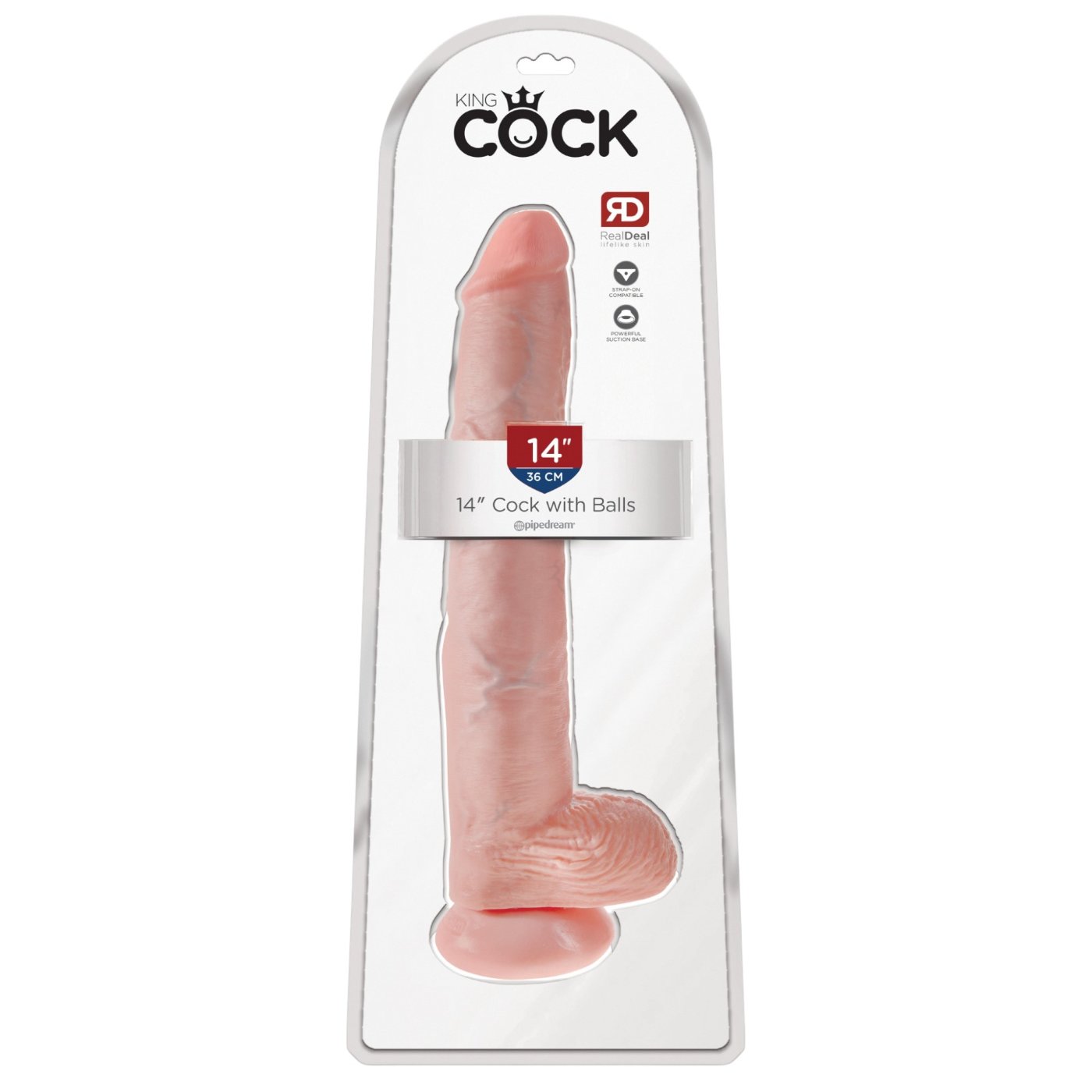 King Cock 14 Inch Ultra Realistic Suction Cup Dildo with Balls