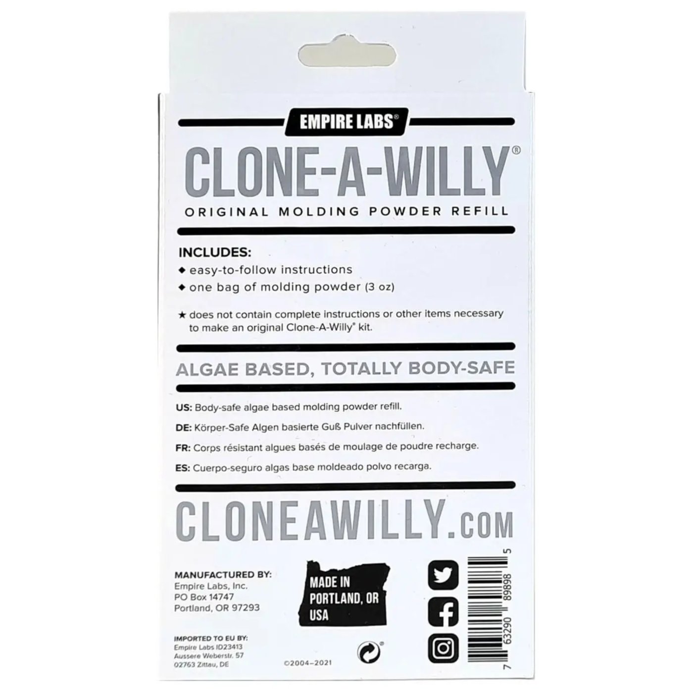 Clone A Willy Moulding Powder Refill White 85g