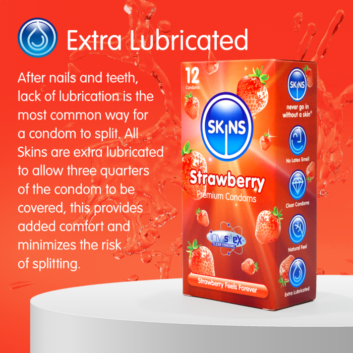 Skins Condoms Strawberry 4 Pack