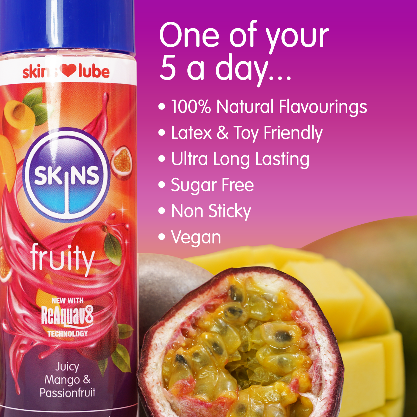 Skins Mango & Passion Fruit Water Based Lubricant 130ml