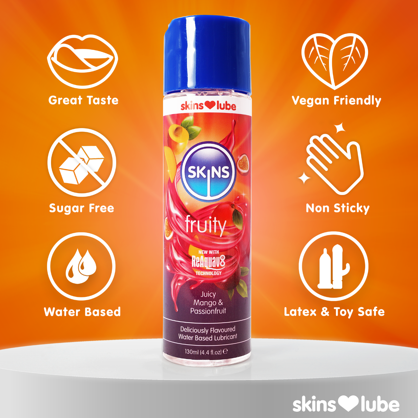 Skins Mango & Passion Fruit Water Based Lubricant 130ml