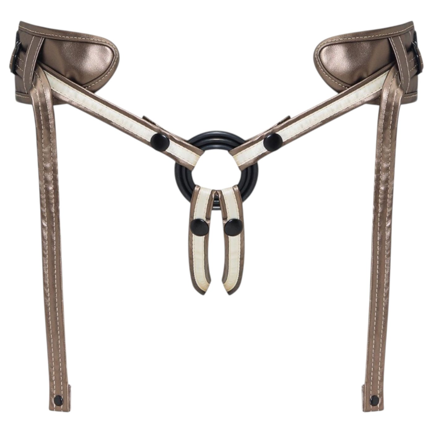 Strap-On-Me Desirous Faux Leather Strap-On Harness Golden Bronze