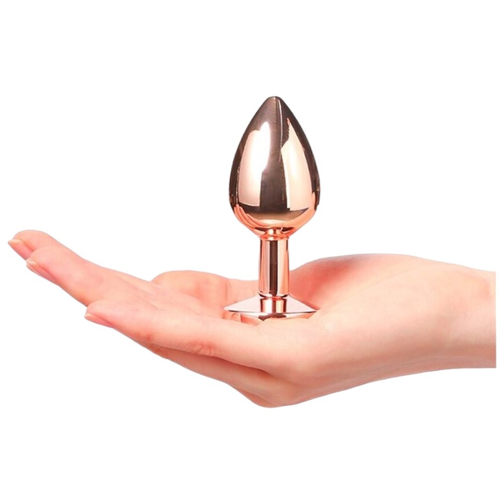 Dorcel Diamond Jewelled Rose Gold Metal Butt Plug Medium