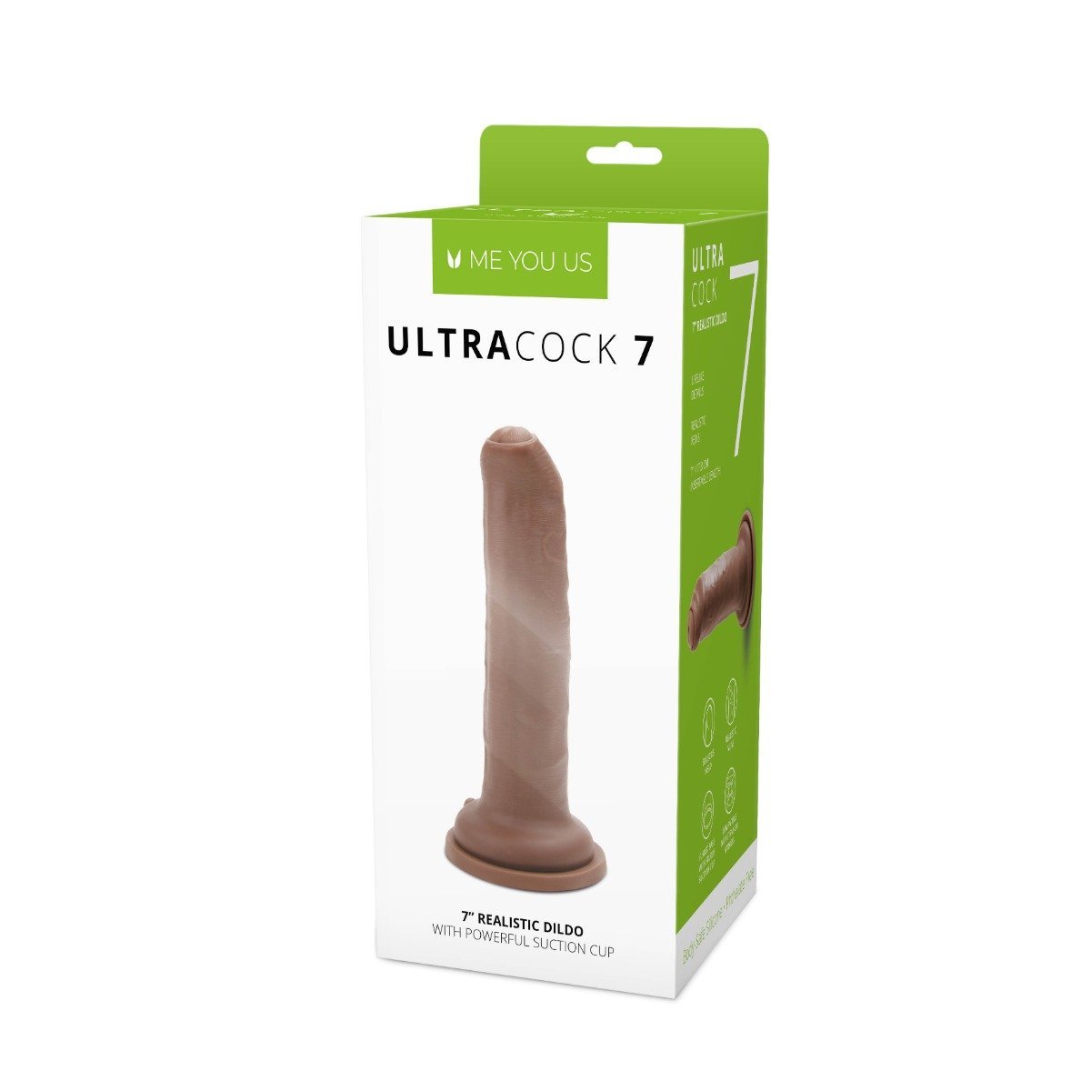 Me You Us Ultra Cock Uncut Realistic Suction Cup Dildo 7 Inch