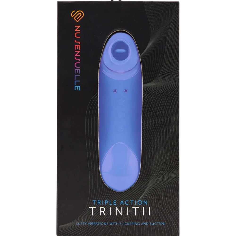 Nu Sensuelle Trinitii 3 in 1 Clitoral Suction Tongue Vibe Violet