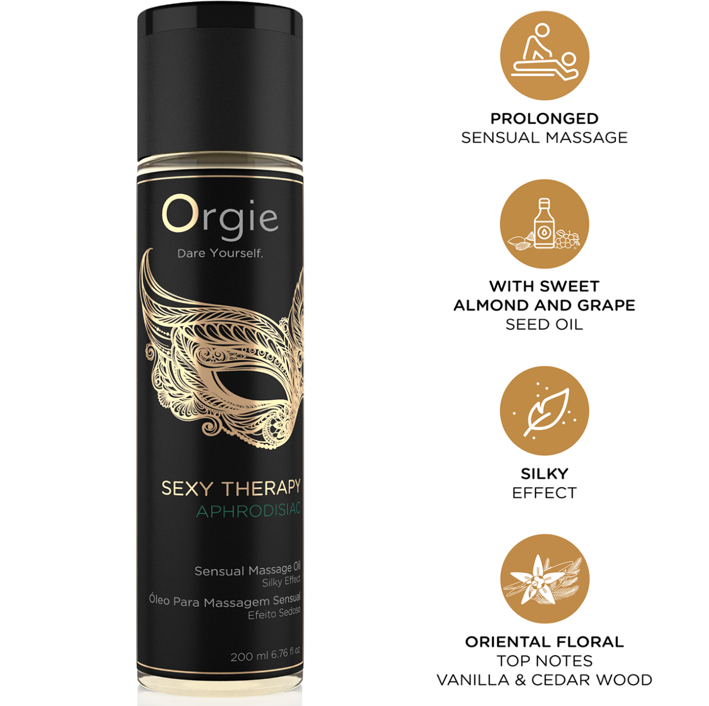 Orgie Sexy Therapy Aphrodisiac Sensual Massage Oil 200ml