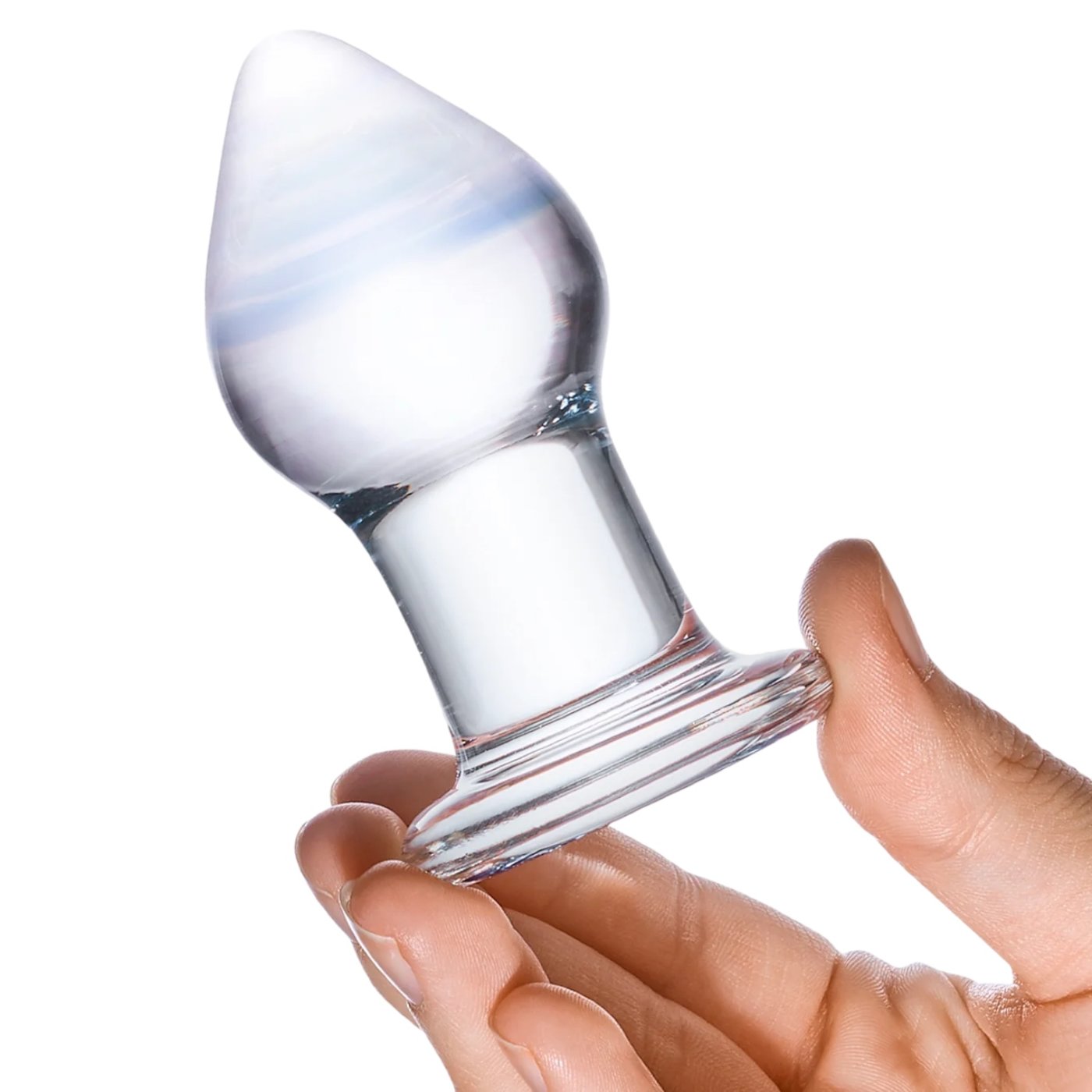 Glas Amethyst Rain Glass Butt Plug 3.25 Inch