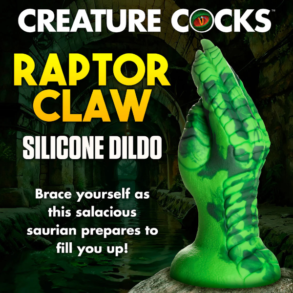 Creature Cocks Raptor Claw Silicone Fisting Dildo Green 8.6 Inch