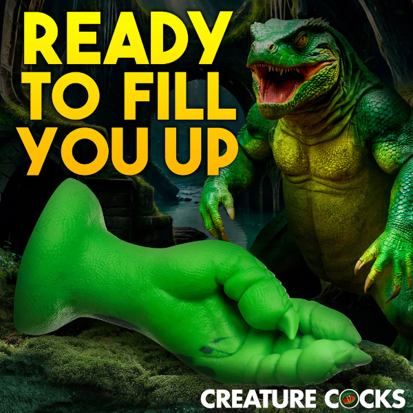 Creature Cocks Raptor Claw Silicone Fisting Dildo Green 8.6 Inch
