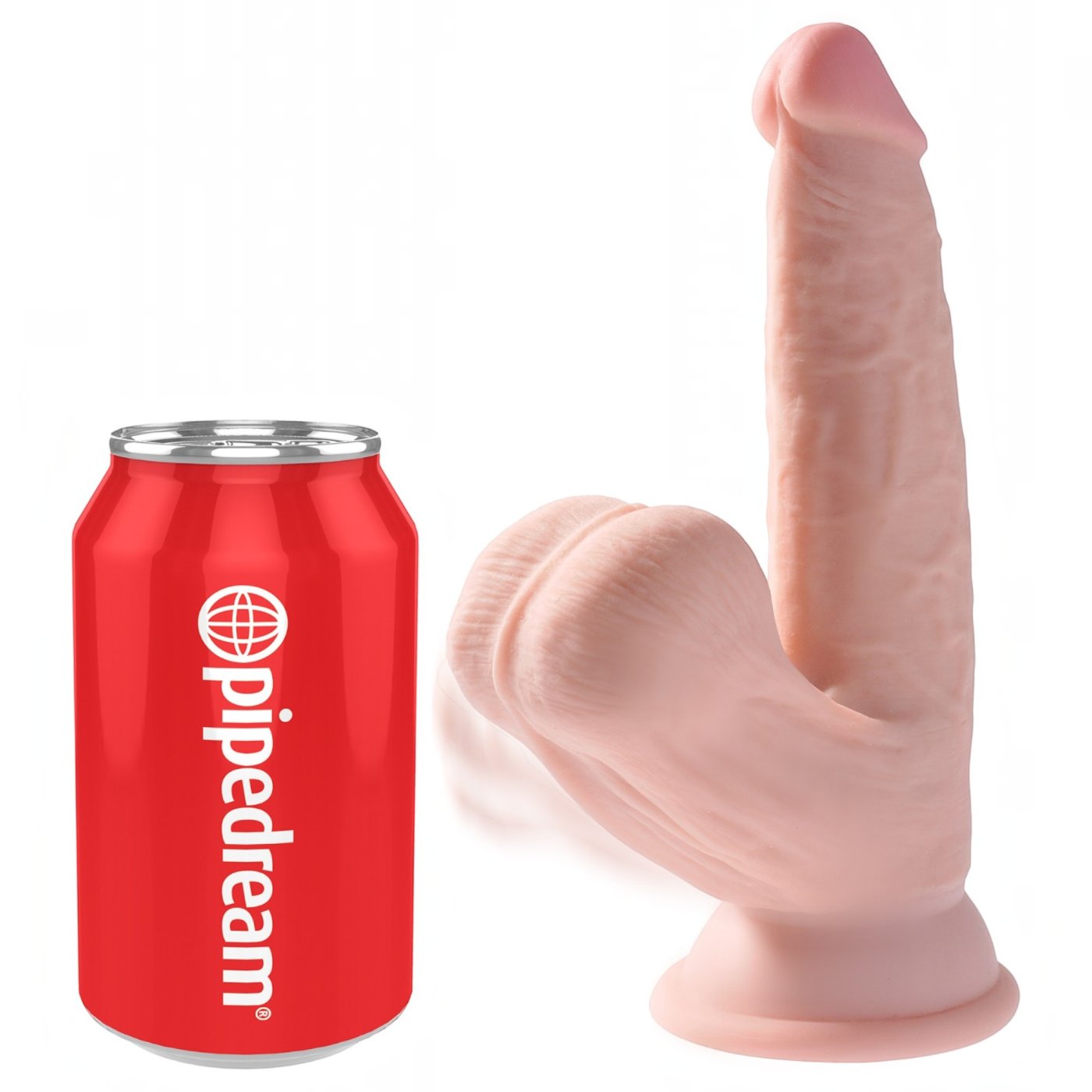 King Cock Plus 6 Inch Triple-Density Dildo with Swinging Balls