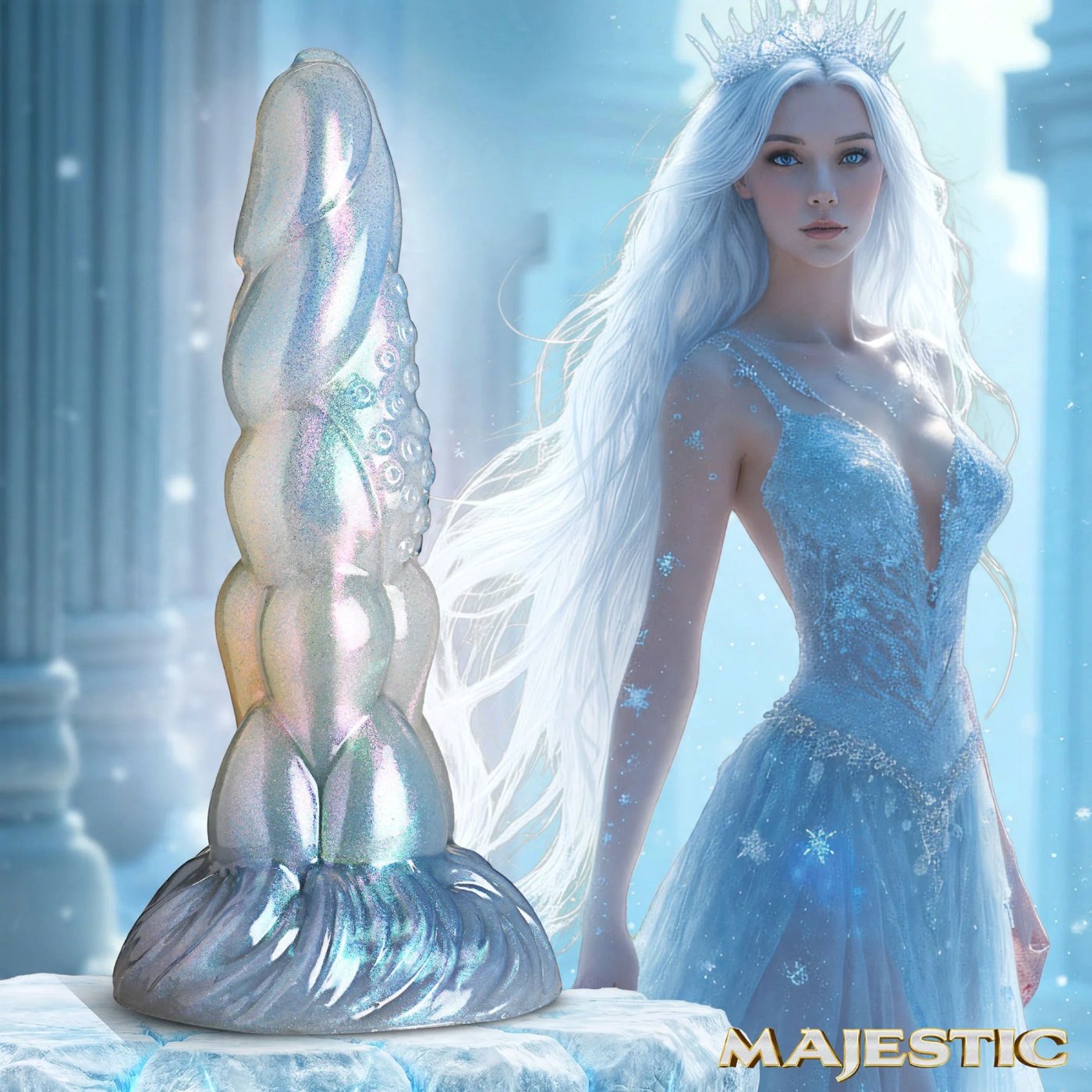 Creature Cocks Crysta Silicone Fantasy Dildo 8 Inch