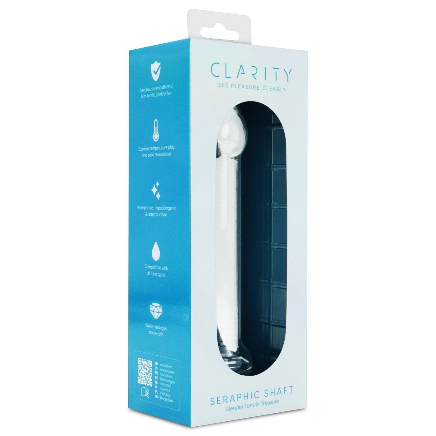Clarity Seraphic Shaft Smooth Glass Dildo