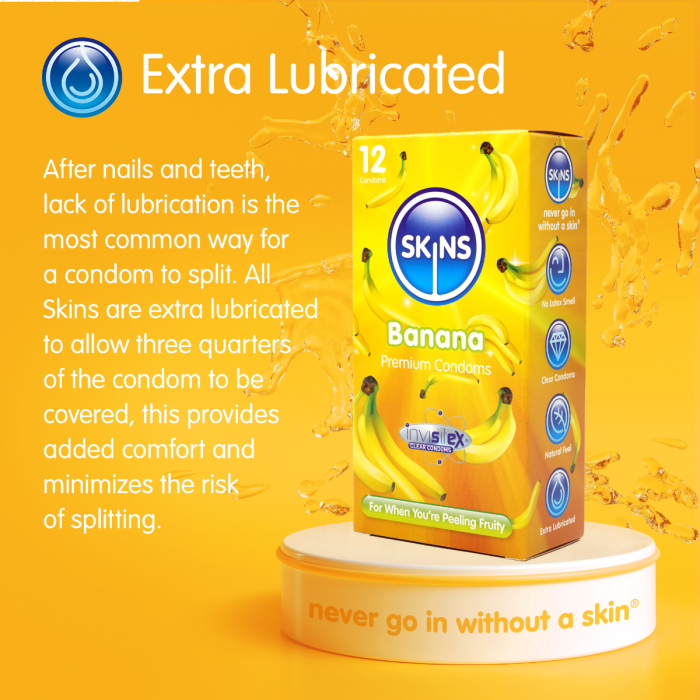 Skins Condoms Banana 4 Pack