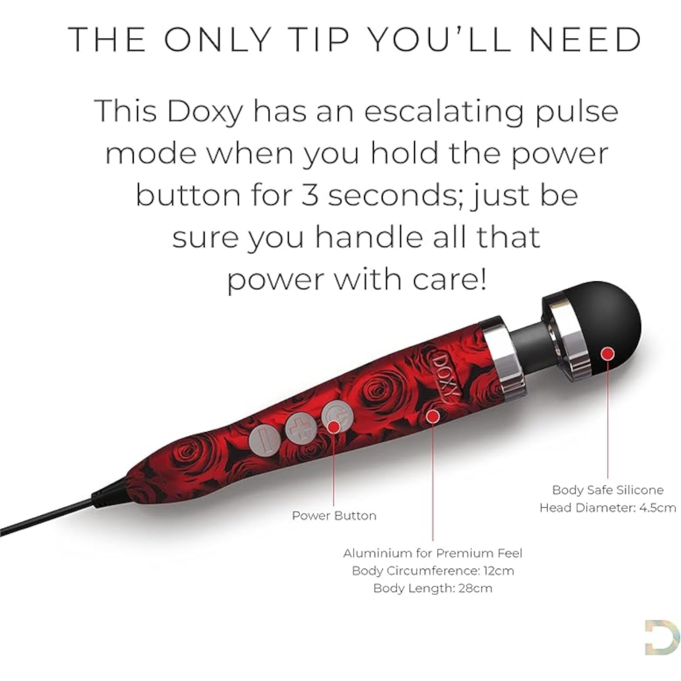 Doxy Die Cast 3 Wand Vibrator Roses Limited Edition