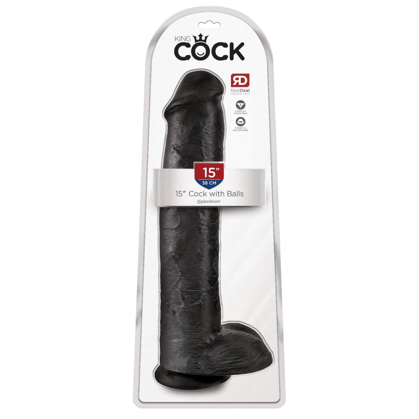 King Cock Ultra Realistic Suction Cup Dildo with Balls 15 Inch