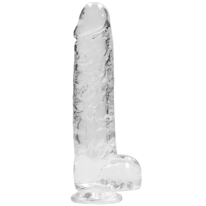 RealRock Crystal Clear Realistic Dildo with Balls 9 Inch
