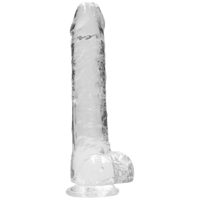 RealRock Crystal Clear Realistic Dildo with Balls 9 Inch