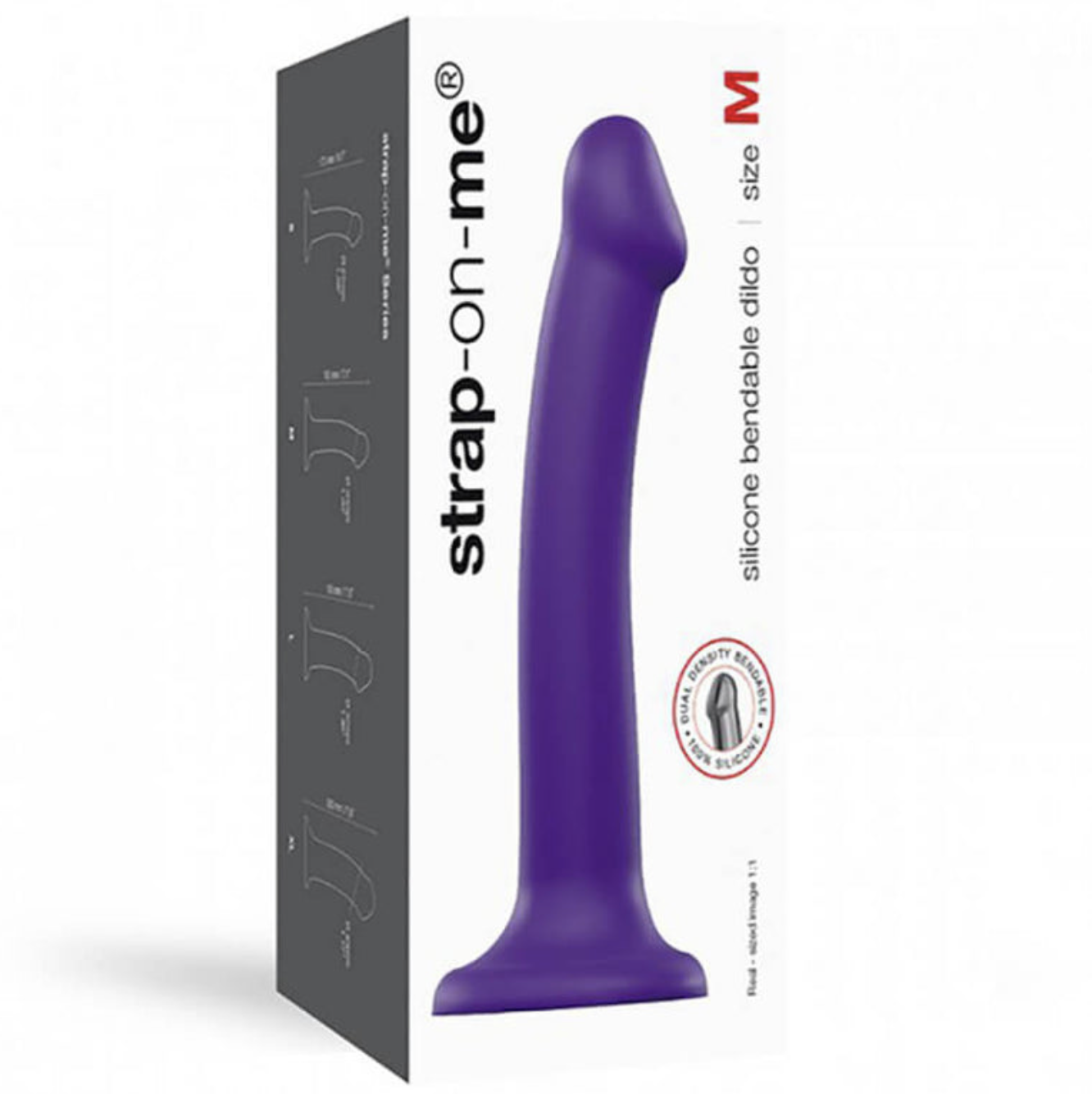 Strap-On-Me Dual Density Bendable Dildo Purple 7 Inch