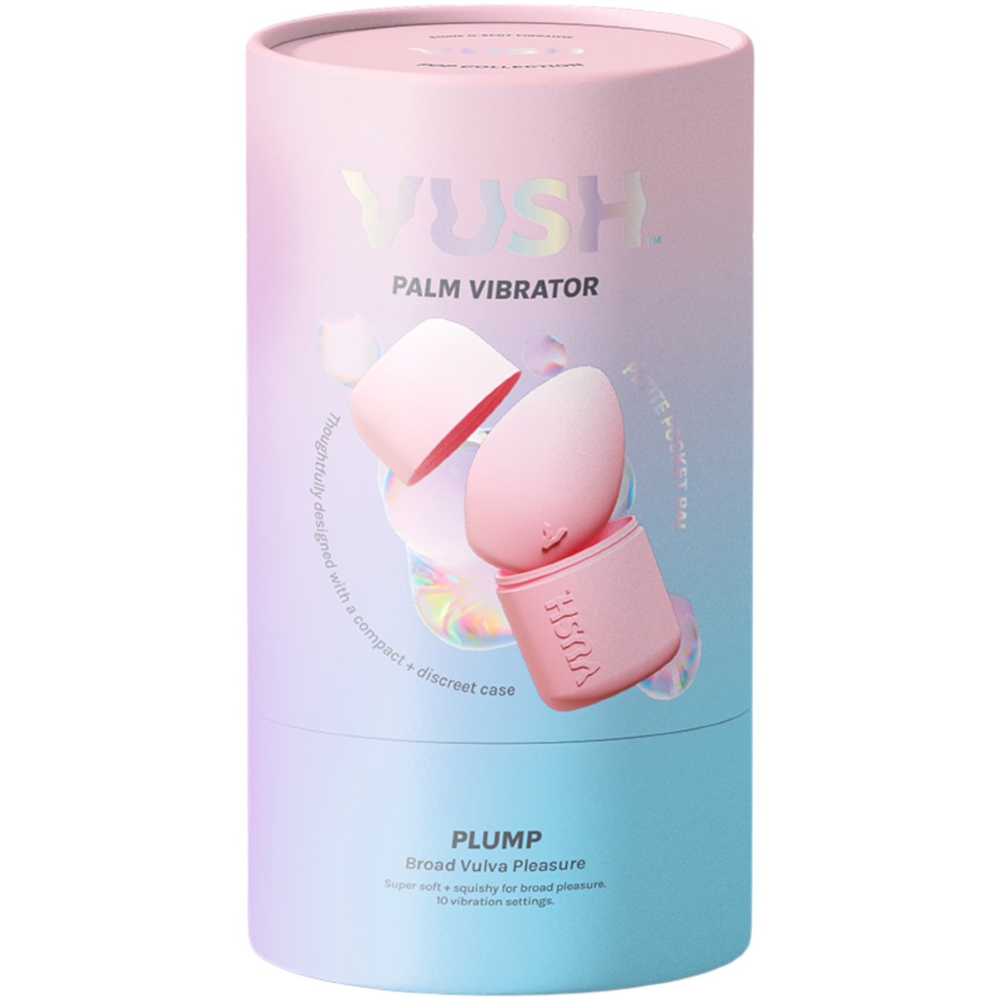 Vush Plump Compact Rechargeable Pink Squishy Palm Vibrator