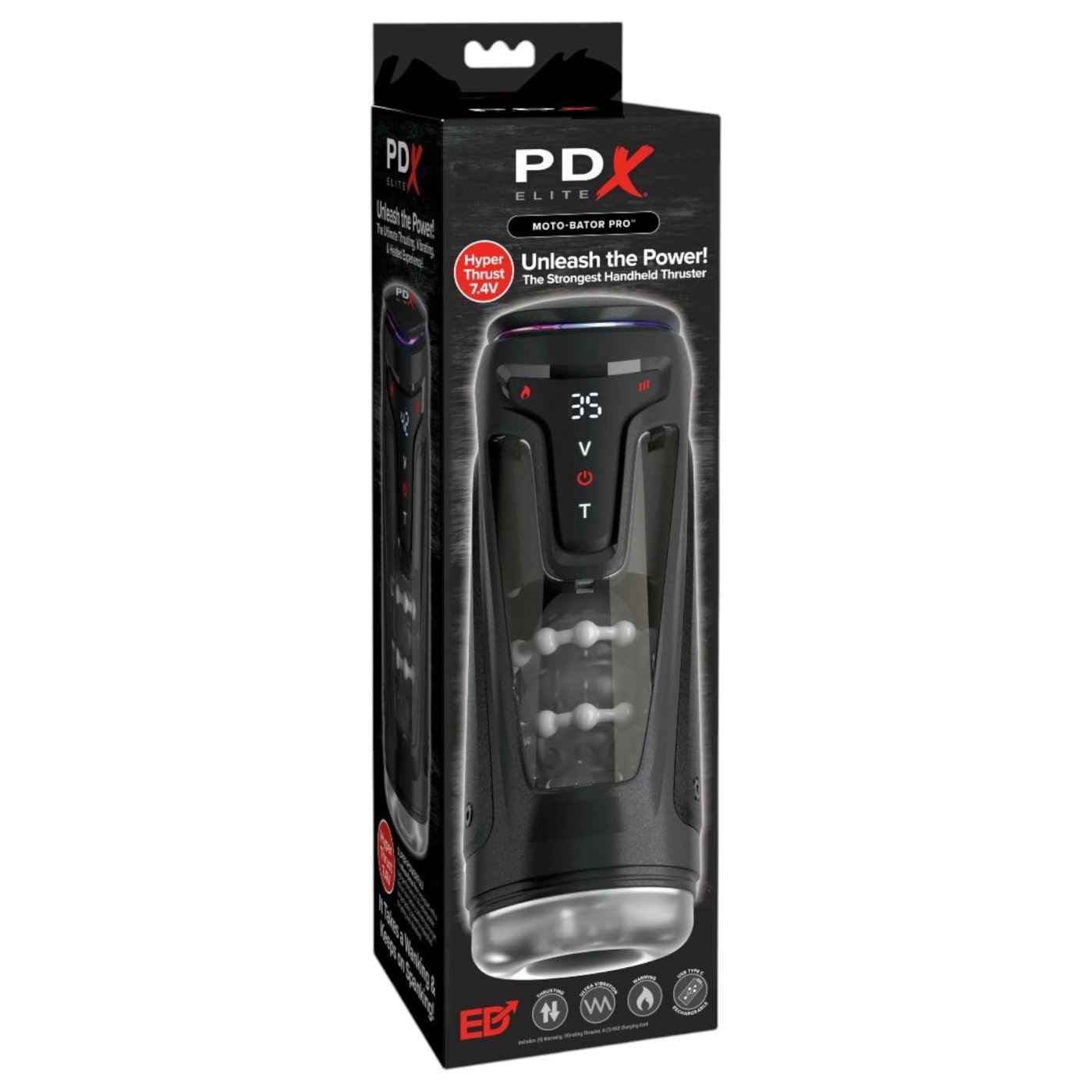 PDX Elite Moto-Bator Pro Thrusting Warming Male Masturbator