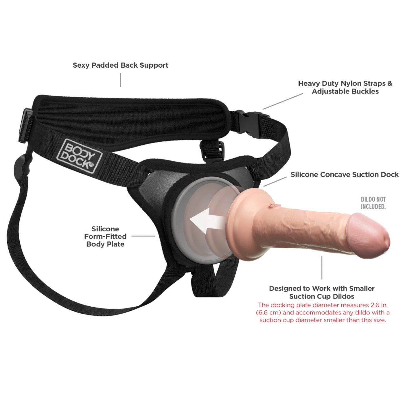Body Dock Elite Mini Silicone Strap-On Harness