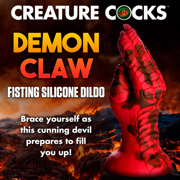Creature Cocks Demon Claw Silicone Fisting Dildo Red 8.6 Inch