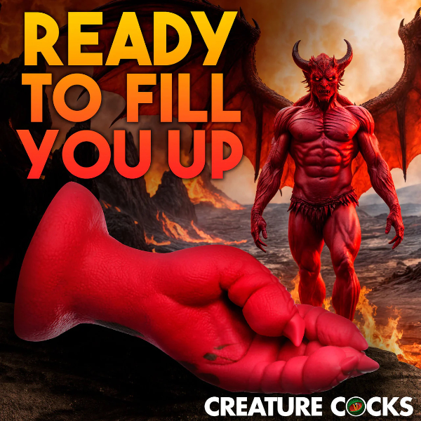 Creature Cocks Demon Claw Silicone Fisting Dildo Red 8.6 Inch