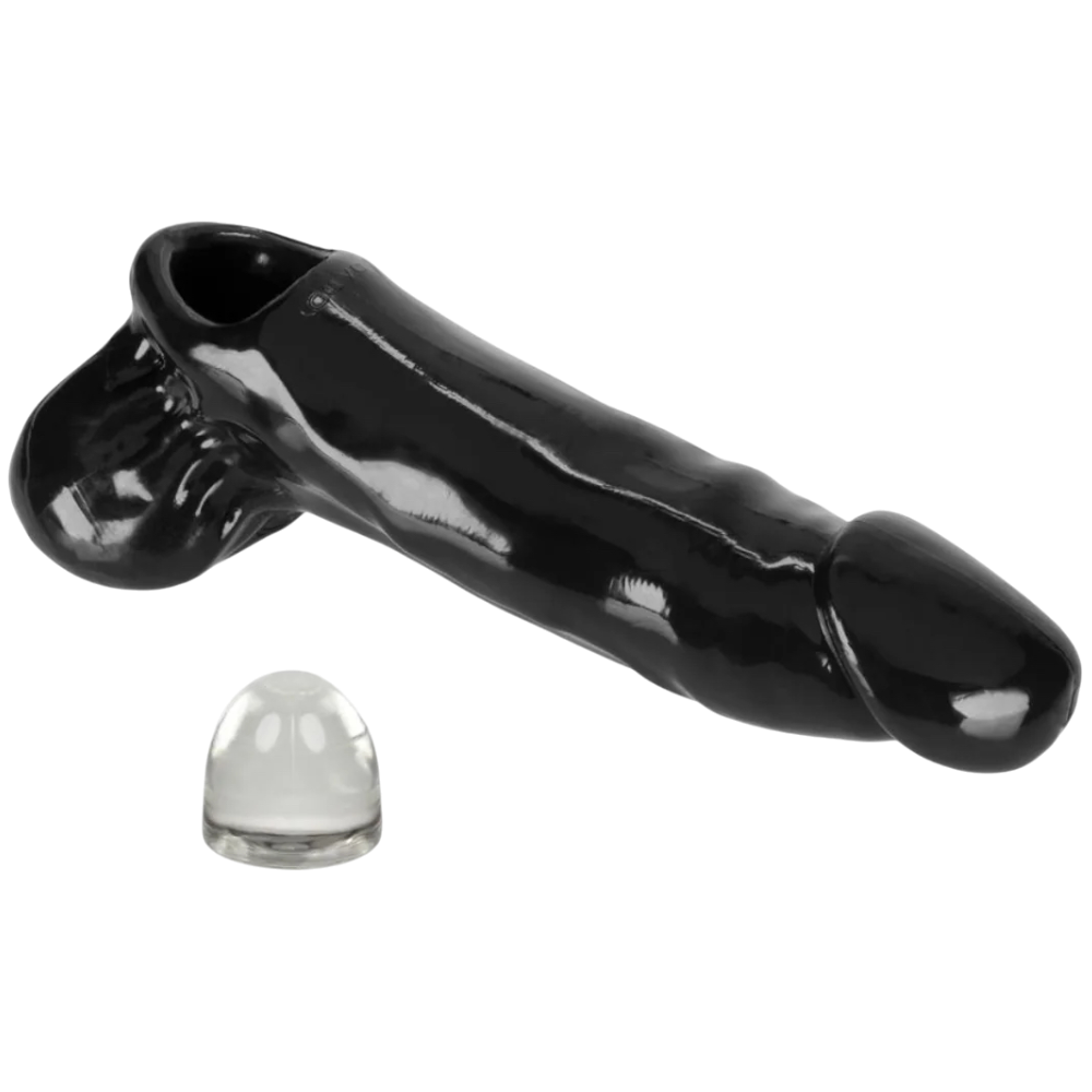 Oxballs Daddy Cocksheath Penis Extender &amp, Ball Stretcher Black