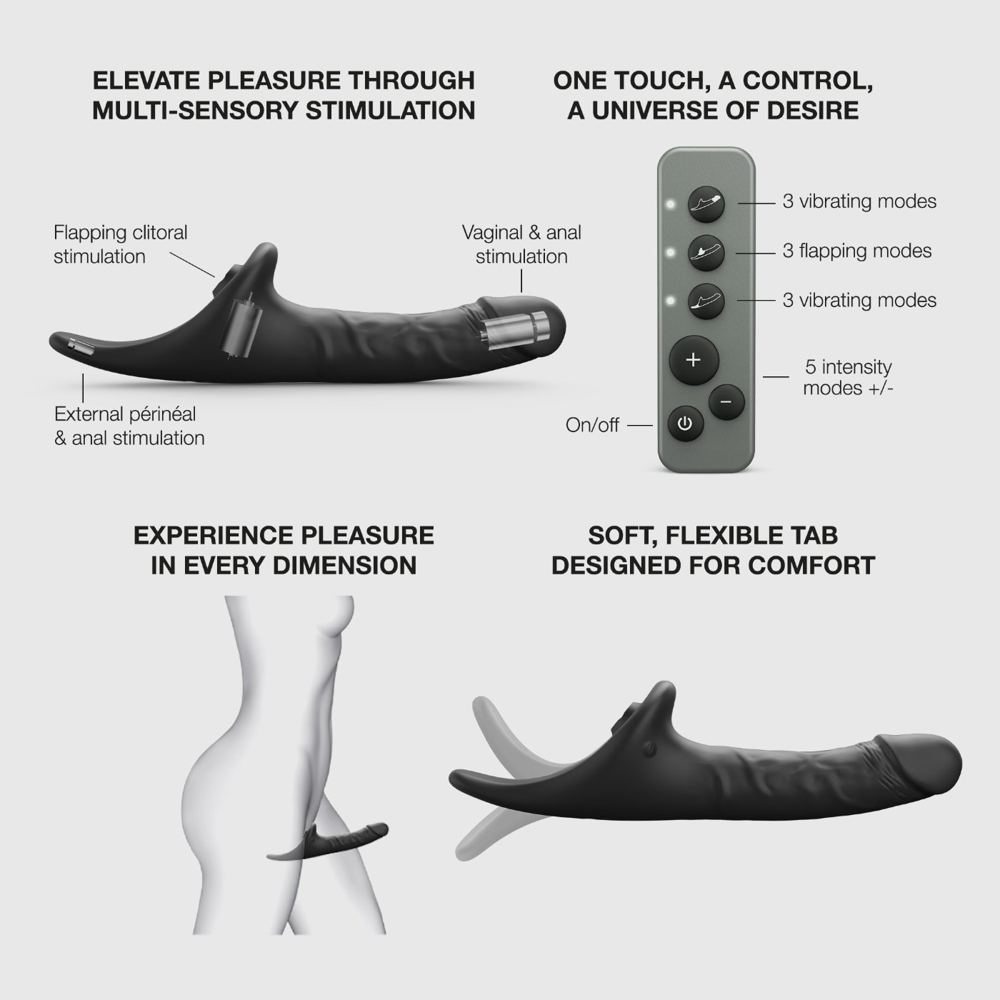 Strap-On-Me Multi Orgasm Realistic Remote Control Vibrating Dildo M