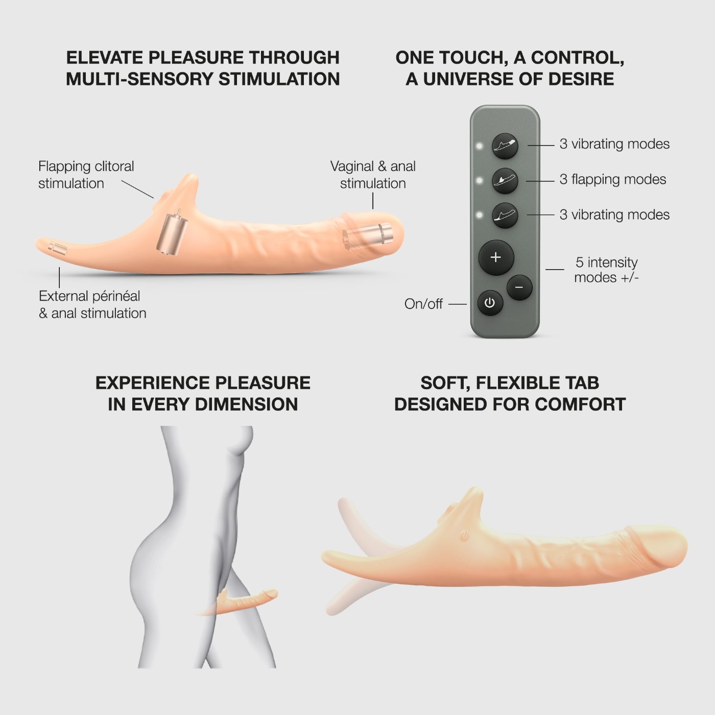 Strap-On-Me Multi Orgasm Realistic Remote Control Vibrating Dildo M